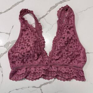Victoria’s Secret Body by Victoria Women’s Pink Lace Bralette Bra Medium Lounge